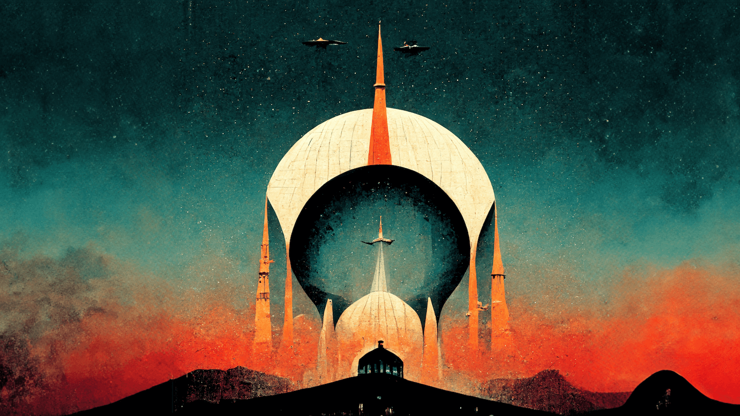 Mid Journey art created by Marc Manley - Islamic futurism
