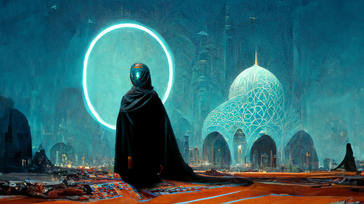 Mid Journey art created by Marc Manley - Islamic futurism